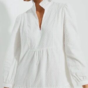 Tuckernuck White Swiss Dot Palmerston Dress. NWT